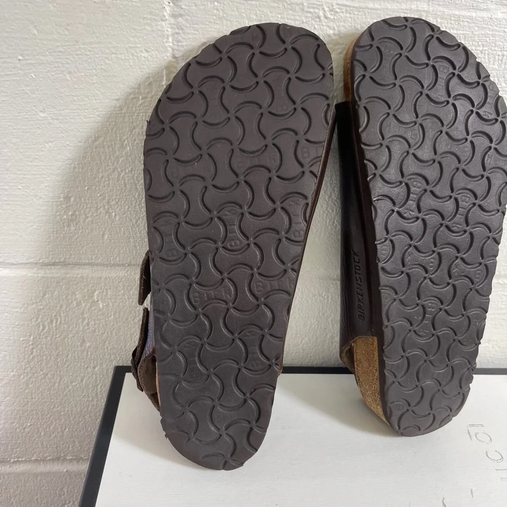 Birkenstock Milano Brown Leather Slingback Sandals Men's Size 42 EU/9 US